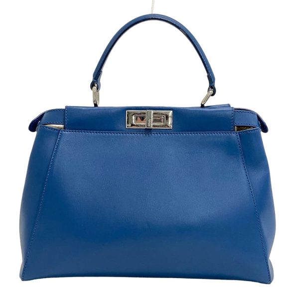 z0005985 2 FENDI Peekaboo Shoulder Bag Handbag Blue