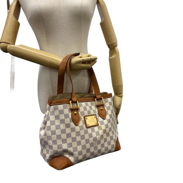 z0006069 13 LOUIS VUITTON N51207 Hampstead PM Damier Handbag Azur