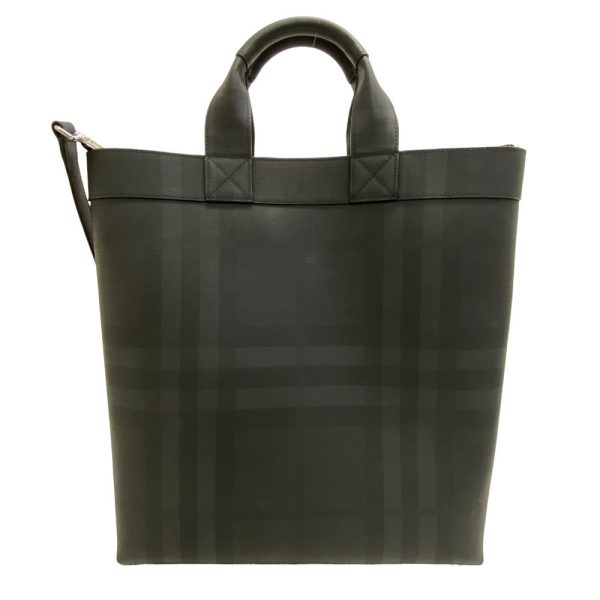 z0006103 2 BURBERRY 2WAY Shoulder Bag Check Tote Bag Black