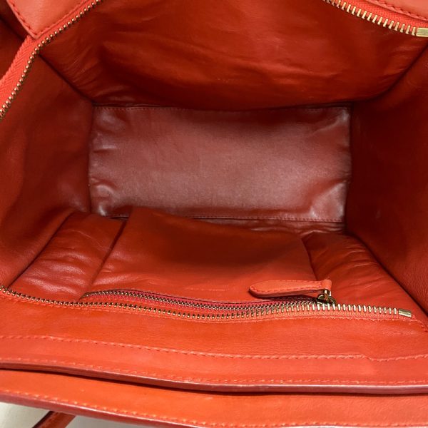 z0006118 6 CELINE Luggage Micro Shopper Handbag Red