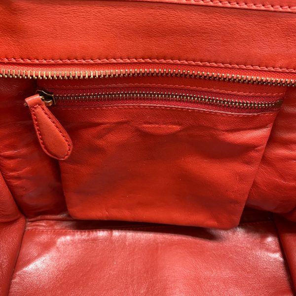 z0006118 7 CELINE Luggage Micro Shopper Handbag Red