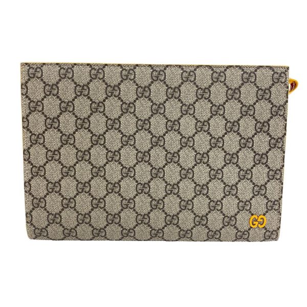 z0006174 1 GUCCI GG Supreme Clutch Bag Beige