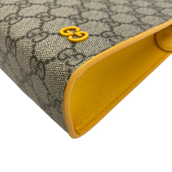 z0006174 4 GUCCI GG Supreme Clutch Bag Beige