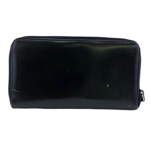 z0006251 2 PRADA round zipper long wallet black