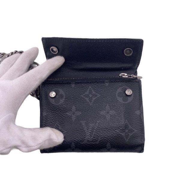 z0006267 5 LOUIS VUITTON M63510 Eclipse Monogram Trifold Wallet Black