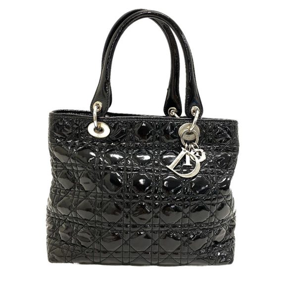 z0006297 1 Dior Cannage Handbag Black Ladies