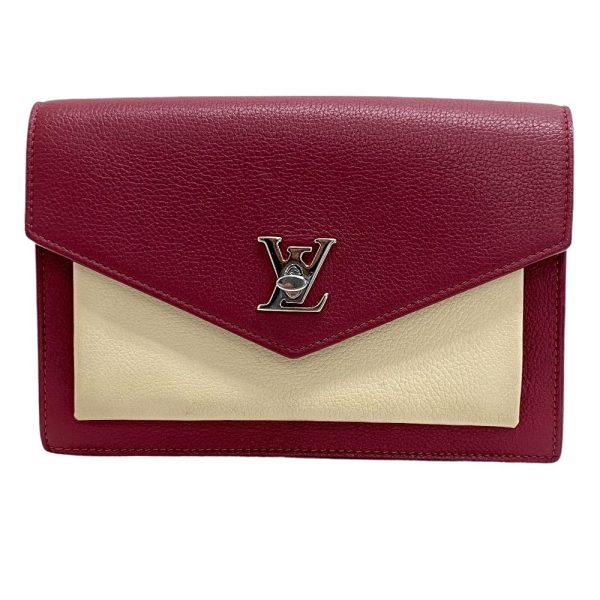 z0006298 1 LOUIS VUITTON Pochette LockMe Chain Shoulder Bag Bordeaux