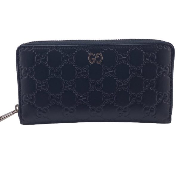 z0006412 1 GUCCI 473928 Round Zip Wallet Guccisima Long Wallet Black