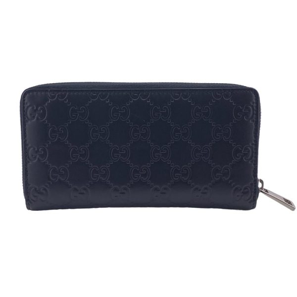 z0006412 2 GUCCI 473928 Round Zip Wallet Guccisima Long Wallet Black