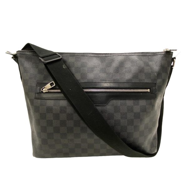 z0006433 2 LOUIS VUITTON N41105 Mick GM Damier Graphite Shoulder Bag Black