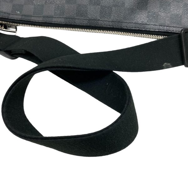 z0006433 8 LOUIS VUITTON N41105 Mick GM Damier Graphite Shoulder Bag Black