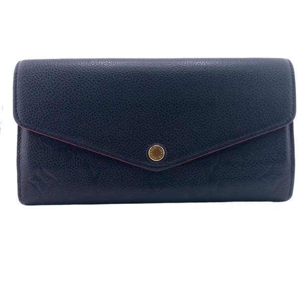 z0006451 1 LOUIS VUITTON M62125 Portefeuille Sarah Monogram Empreinte Long Wallet Navy