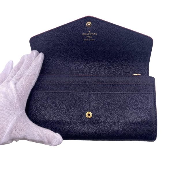 z0006451 6 LOUIS VUITTON M62125 Portefeuille Sarah Monogram Empreinte Long Wallet Navy