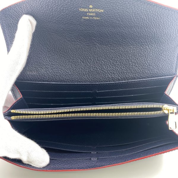 z0006451 7 LOUIS VUITTON M62125 Portefeuille Sarah Monogram Empreinte Long Wallet Navy