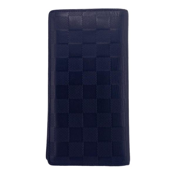 z0006458 2 LOUIS VUITTON N63010 Portefeuille Damier Infini Long Wallet Black