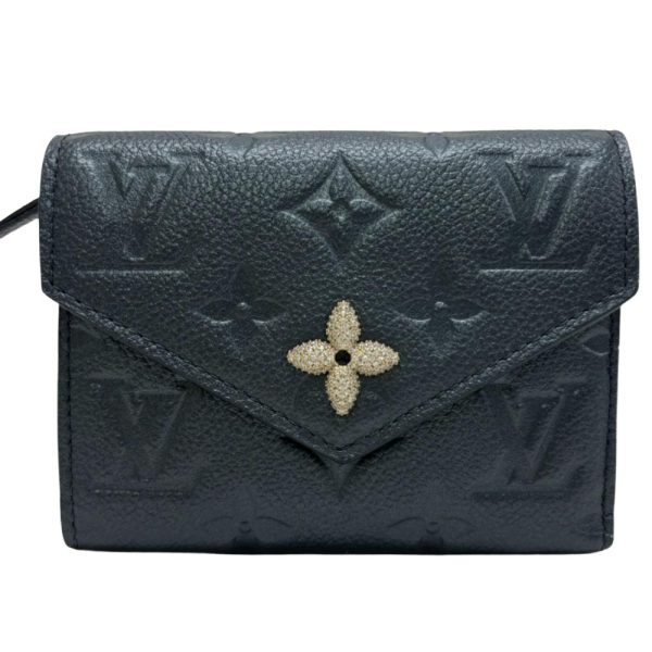 z0006515 1 LOUIS VUITTON Portefeuille Victorine Empreinte Wallet Navy Blue