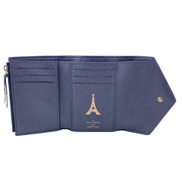 z0006515 7 LOUIS VUITTON Portefeuille Victorine Empreinte Wallet Navy Blue