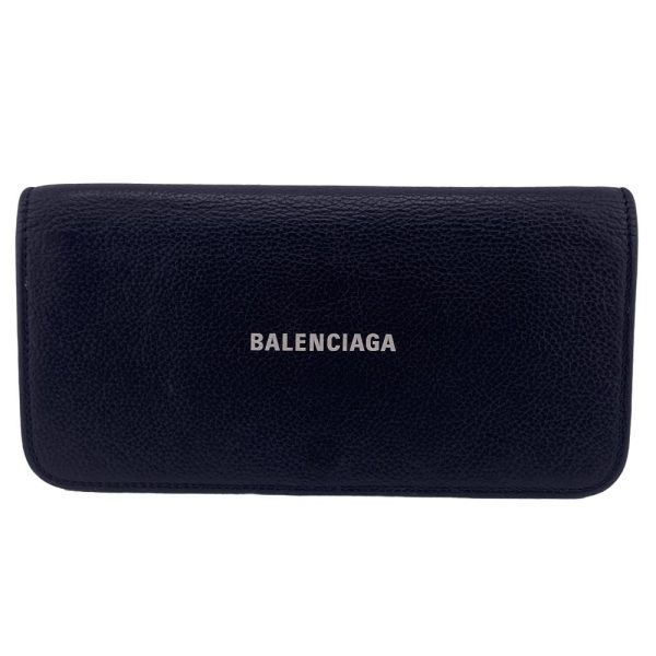 z0006576 1 BALENCIAGA 594289 Logo Long Wallet Black