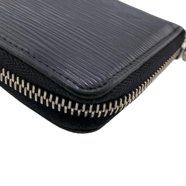 z0006580 5 LOUIS VUITTON M60915 Portefeuille Clemence Round Zipper Epi Long Wallet Black