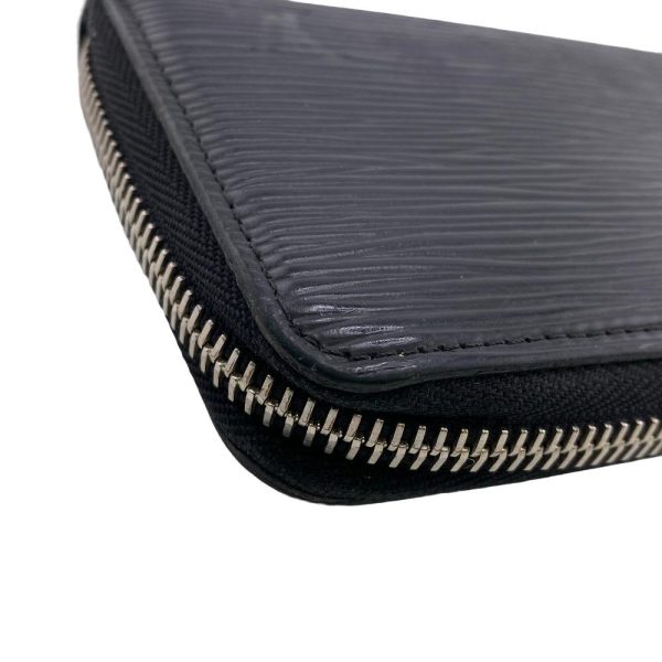 z0006580 6 LOUIS VUITTON M60915 Portefeuille Clemence Round Zipper Epi Long Wallet Black