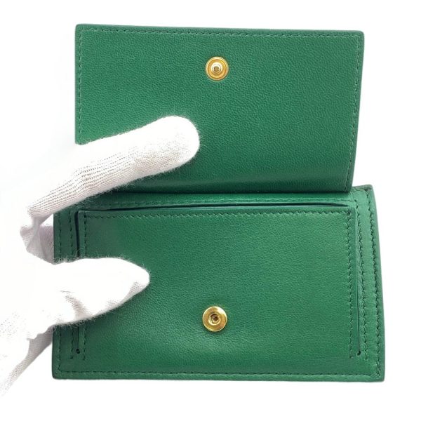 z0006585 10 BOTTEGAVENETA Coin Case Maxi Intrecciato Card Case Green