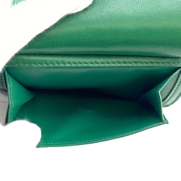 z0006585 12 BOTTEGAVENETA Coin Case Maxi Intrecciato Card Case Green