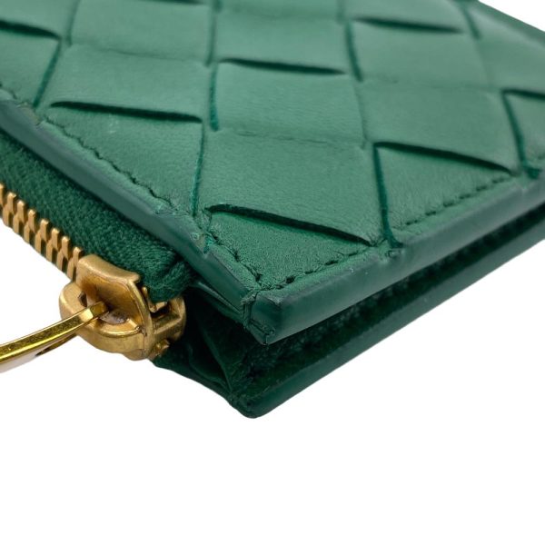 z0006585 5 BOTTEGAVENETA Coin Case Maxi Intrecciato Card Case Green