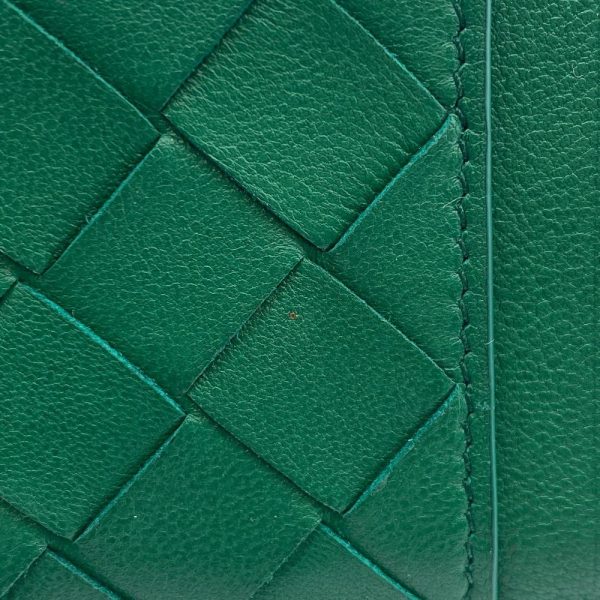 z0006585 7 BOTTEGAVENETA Coin Case Maxi Intrecciato Card Case Green