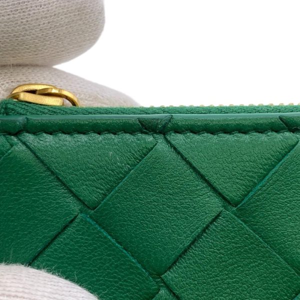 z0006585 8 BOTTEGAVENETA Coin Case Maxi Intrecciato Card Case Green