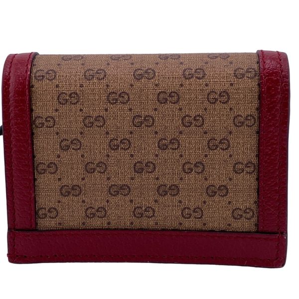 z0006596 2 GUCCI Doraemon Compact Mini GG Supreme Wallet Brown