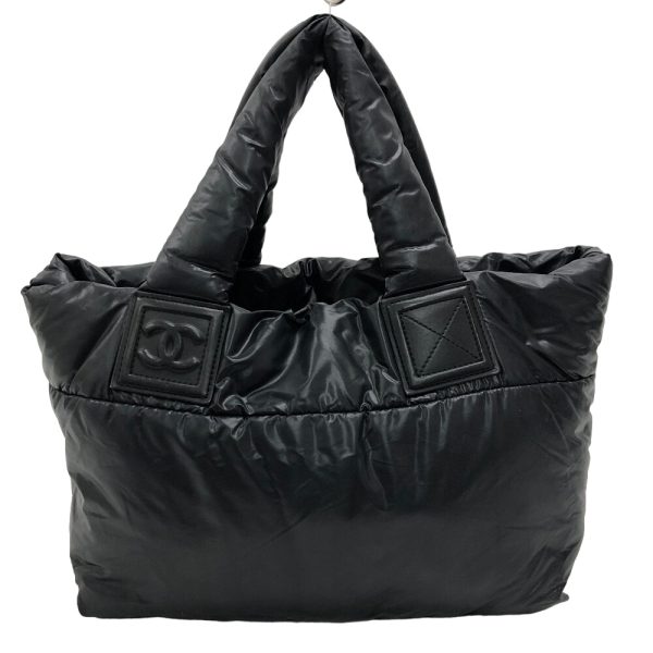 z0006636 2 CHANEL Coco Mark Coco Cocoon Tote Bag Black