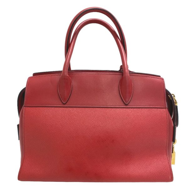 z0006683 2 PRADA 1BA103 Saffiano Esplanade 2WAY Shoulder Bag Handbag Red