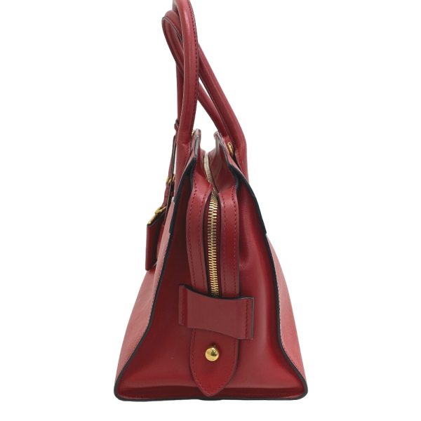 z0006683 4 PRADA 1BA103 Saffiano Esplanade 2WAY Shoulder Bag Handbag Red