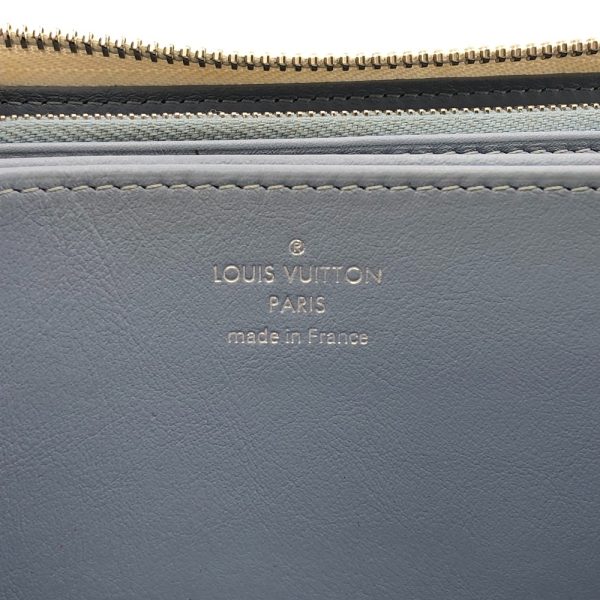 z0006849 13 LOUIS VUITTON M80494 Round Zip Wallet Mahina Long Wallet Blue