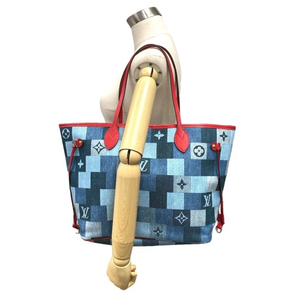 z0006881 15 LOUIS VUITTON M44981 Neverfull MM Tote Bag Blue