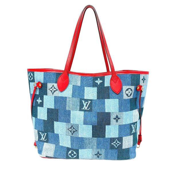 z0006881 2 LOUIS VUITTON M44981 Neverfull MM Tote Bag Blue