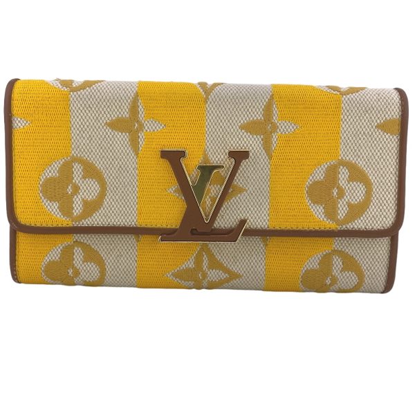 z0006916 1 LOUIS VUITTON M80416 Portefeuille Capucines Monogram Long Wallet Yellow