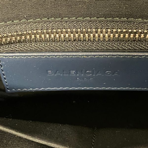 z0006954 12 BALENCIAGA 2WAY Shoulder Bag with Mirror Handbag Navy