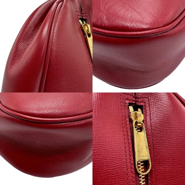 z1353 7 c Gucci Clutch Bag Leather Red