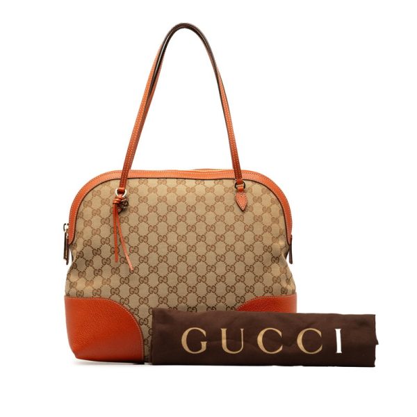 zb0qs1swid71gglb 12 Gucci GG Canvas Shoulder Bag Beige Orange Leather