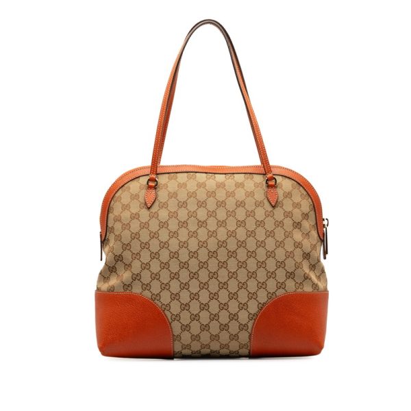 zb0qs1swid71gglb 3 Gucci GG Canvas Shoulder Bag Beige Orange Leather