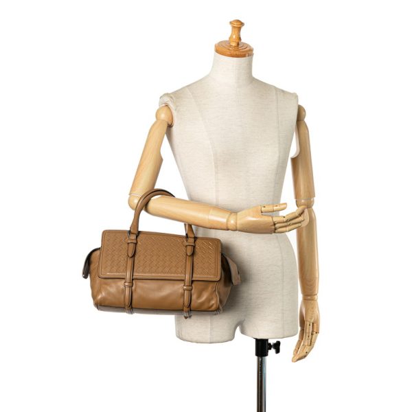 zffr0at02iyz8h8t 9 Bottega Veneta Intrecciato Handbag Brown Beige Leather