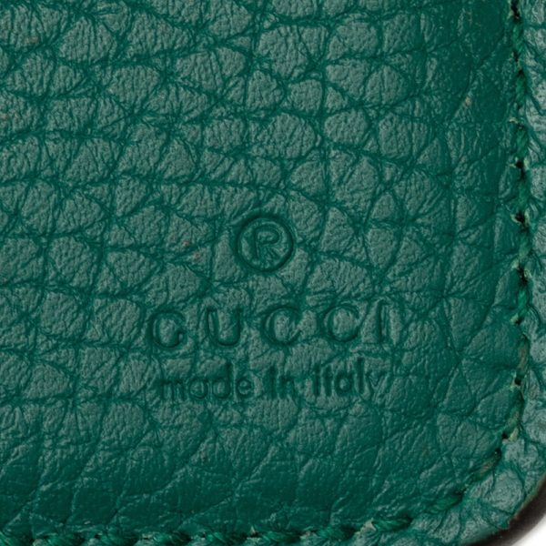 zsl85exf4x76w579 7 Gucci Bamboo Bifold Compact Wallet Green Leather