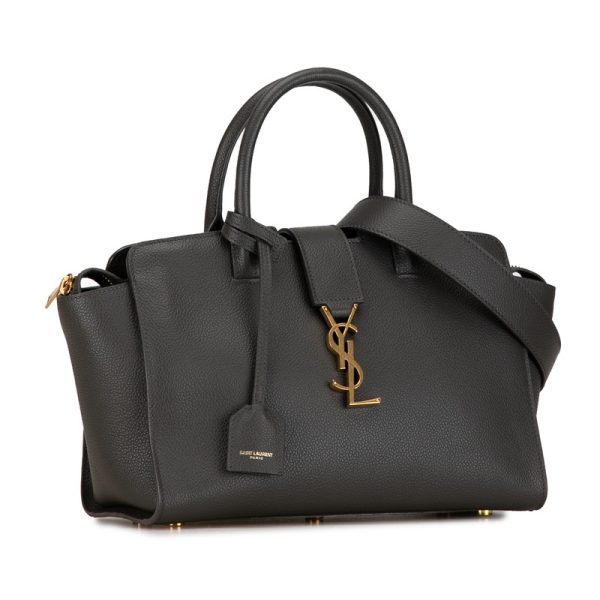 zulbz3tvyzw4sgja 2 Saint Laurent Downtown Baby Handbag Shoulder Bag 2WAY 635346 Gray Calf Leather