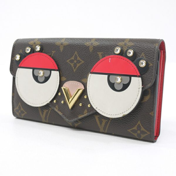 0 1 Louis Vuitton Portefeuille Sarah Lovely Bird Wallet Brown