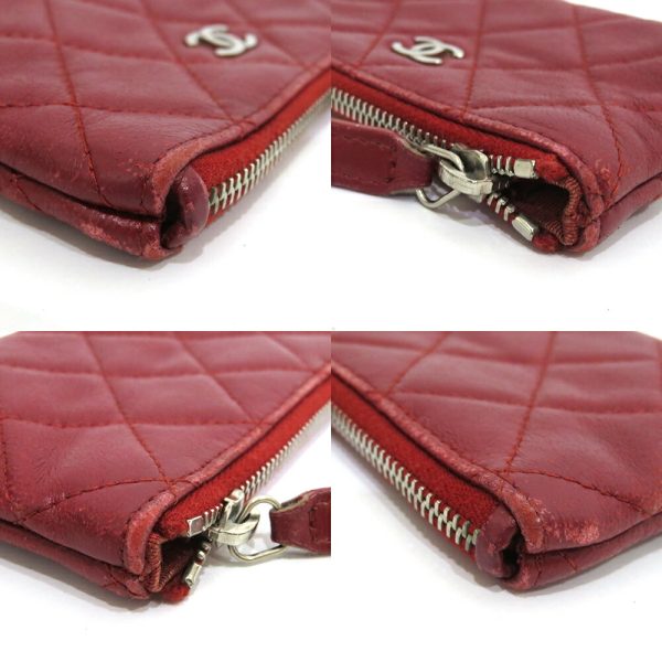 0 ch230517 5 06 CHANEL Wallet Coin Case Keychain Coco Mark Red Lambskin