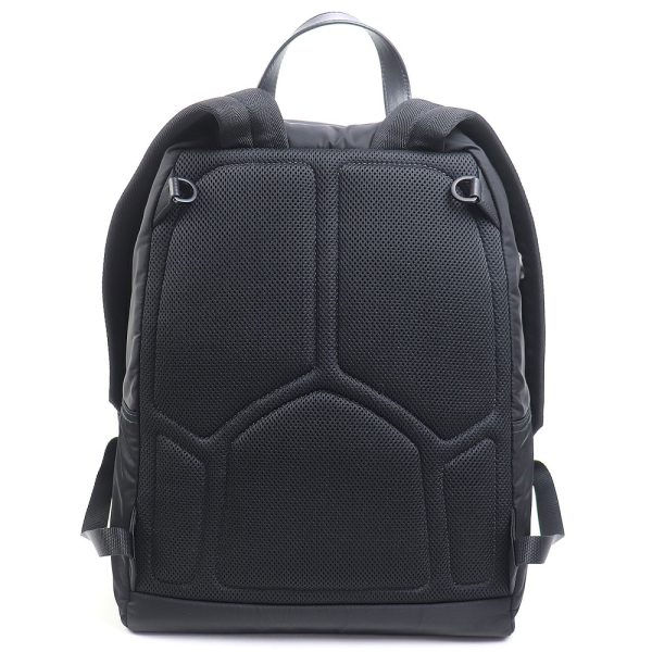 0255044 3 Prada Backpack Tesuto Nylon Triangle Black Rucksack Triangle