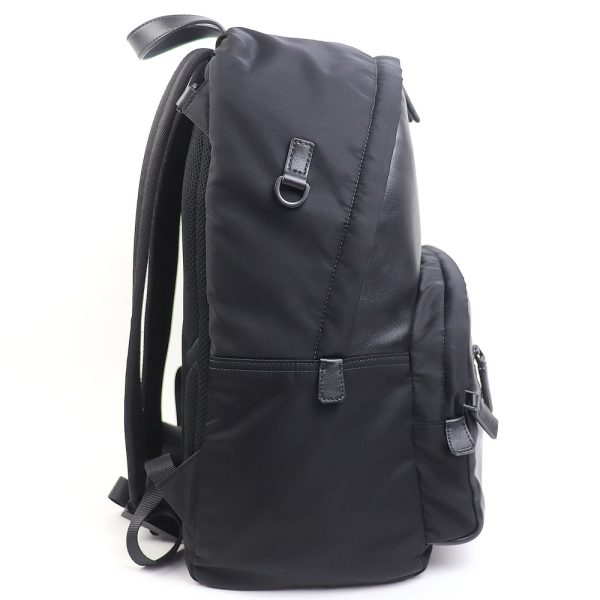 0255044 4 Prada Backpack Tesuto Nylon Triangle Black Rucksack Triangle