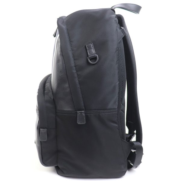 0255044 5 Prada Backpack Tesuto Nylon Triangle Black Rucksack Triangle