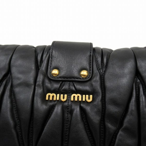 026 202405160431 5 Miu Miu Matelasse Nappa Chain Shoulder Bag Black